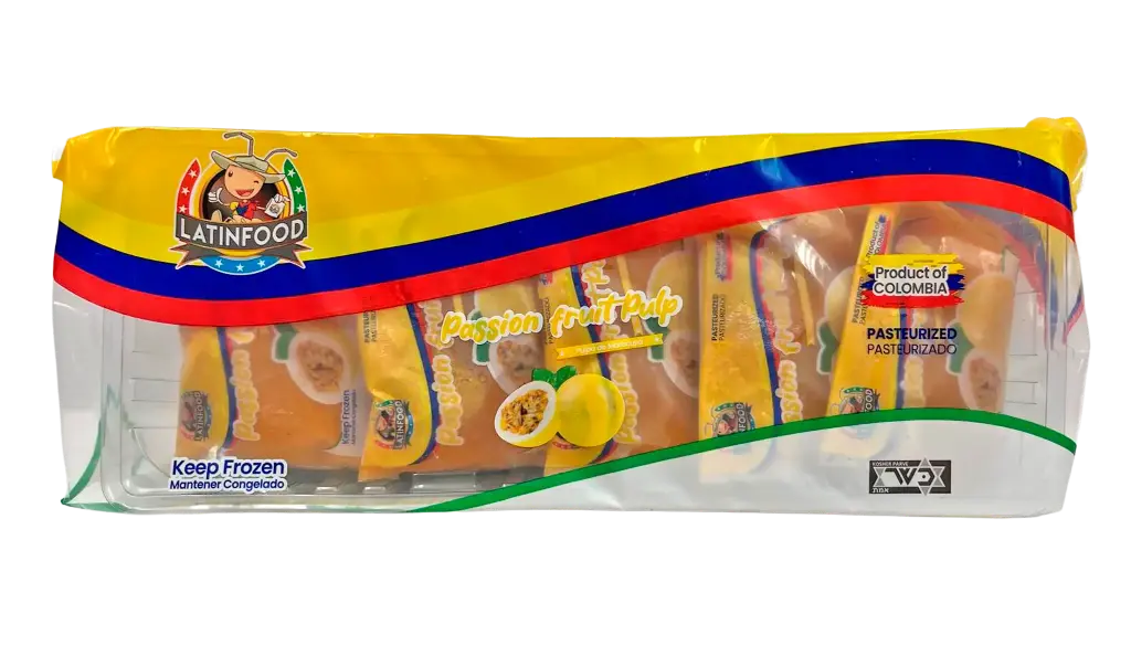 Frozen Passion Fruit/Maracuya Pulp 5 Bandejas x 10 Cojines