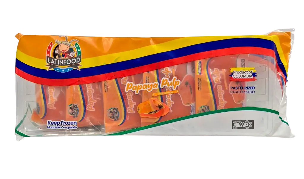 Frozen Papaya Pulp 5 Bandejas x 10 Cojines